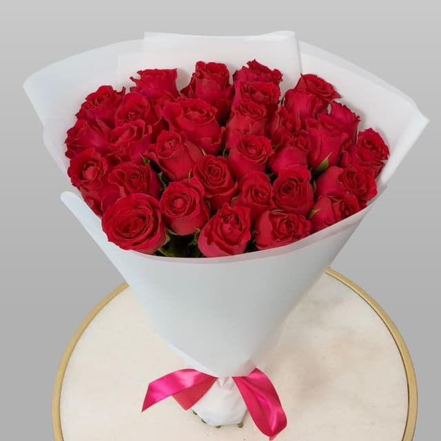 Букет Роз Кения 31 шт «Пылающее чувство»