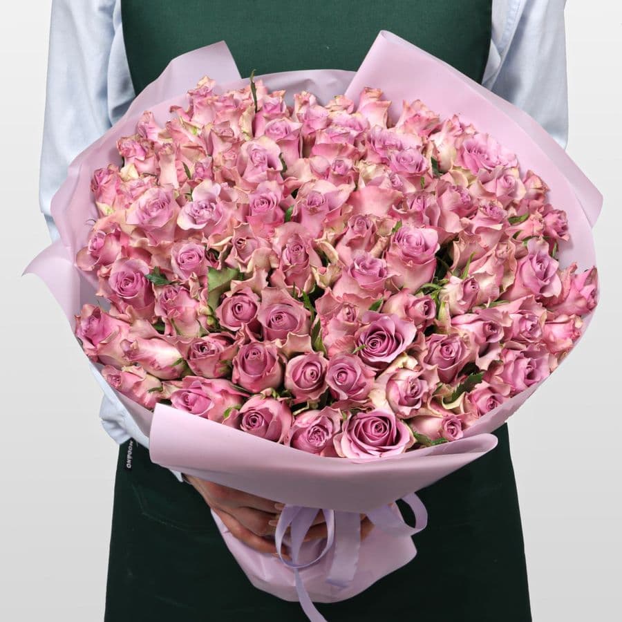 Букет Роз Кения 75 шт «Цвет Тишины»