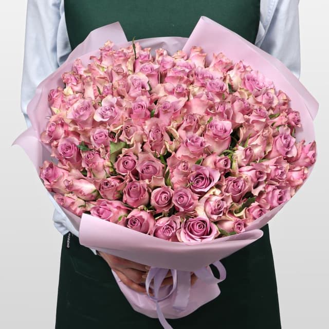 Букет Роз Кения 75 шт «Цвет Тишины»