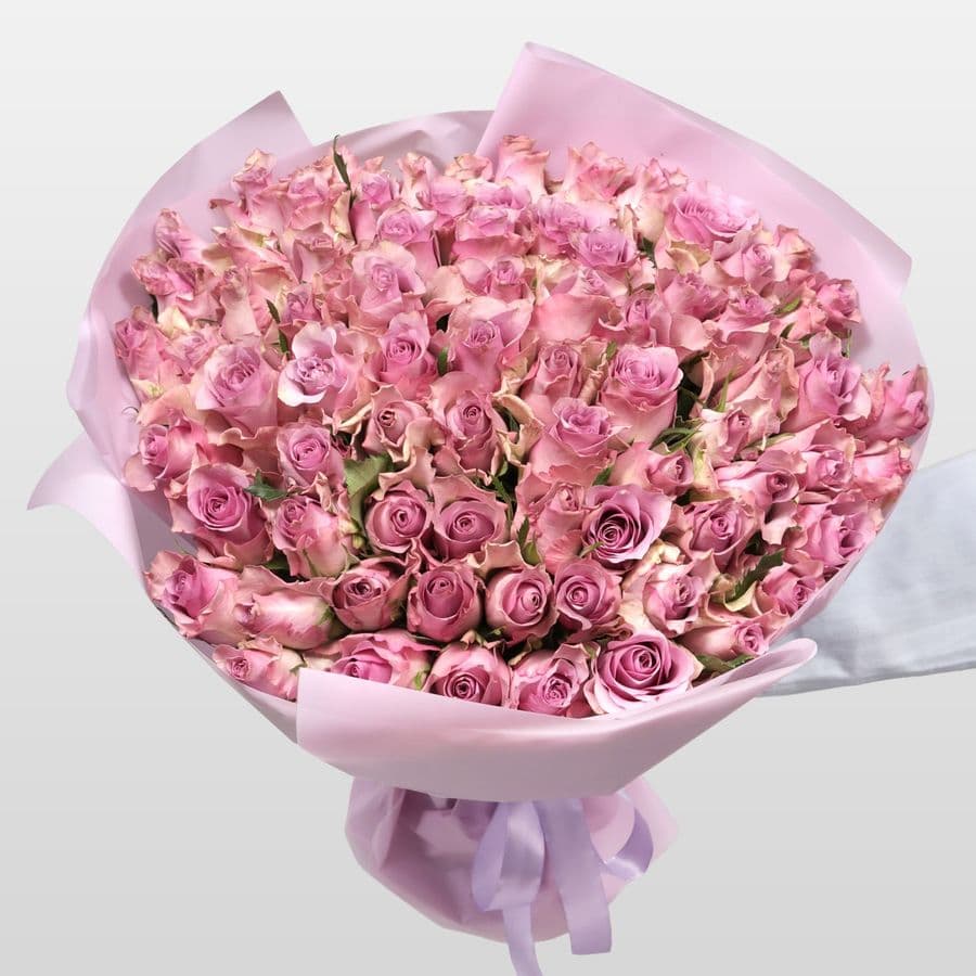 Букет Роз Кения 75 шт «Цвет Тишины»