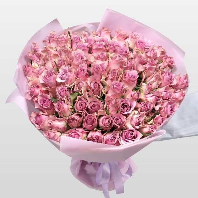 Букет Роз Кения 75 шт «Цвет Тишины»