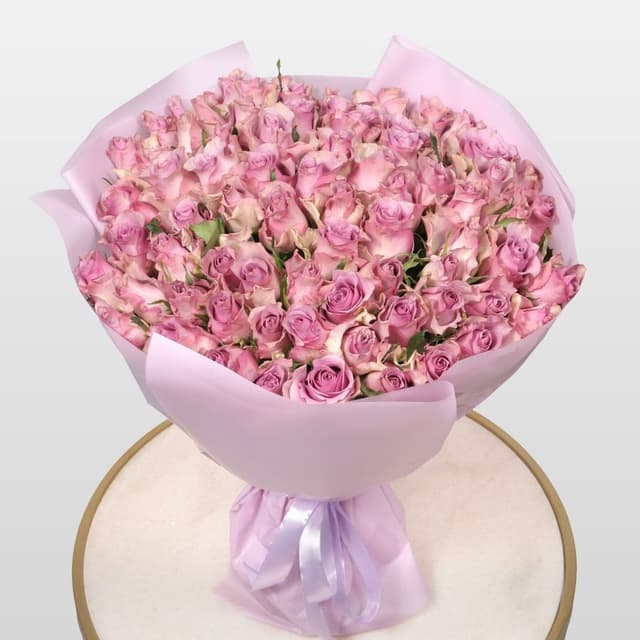 Букет Роз Кения 75 шт «Цвет Тишины»
