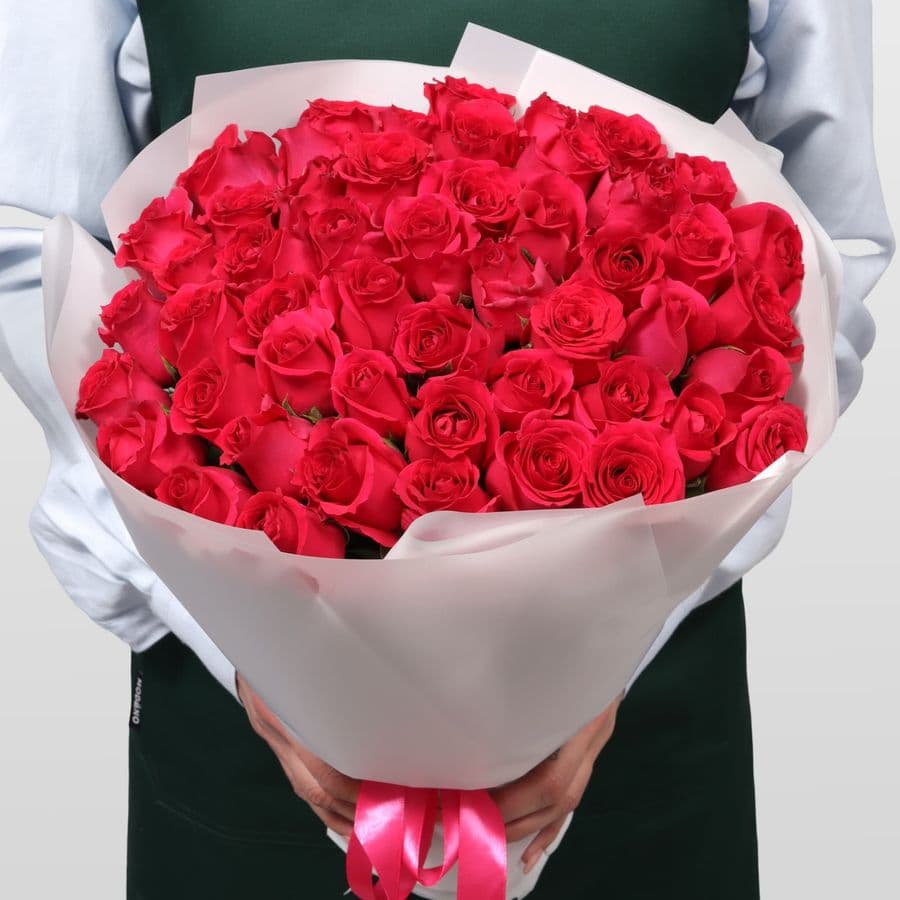 Букет Роз Кения 51 шт «Ода чувствам»