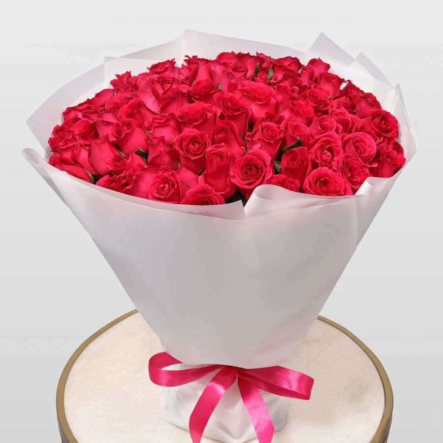 Букет Роз Кения 75 шт «Энергия любви»