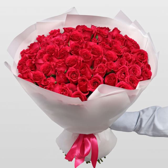 Букет Роз Кения 75 шт «Энергия любви»