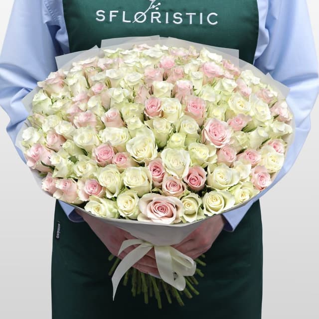 Букет Роз Кения 101 шт «Сердце Принцессы»