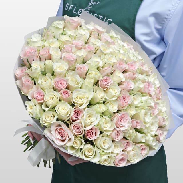 Букет Роз Кения 101 шт «Сердце Принцессы»