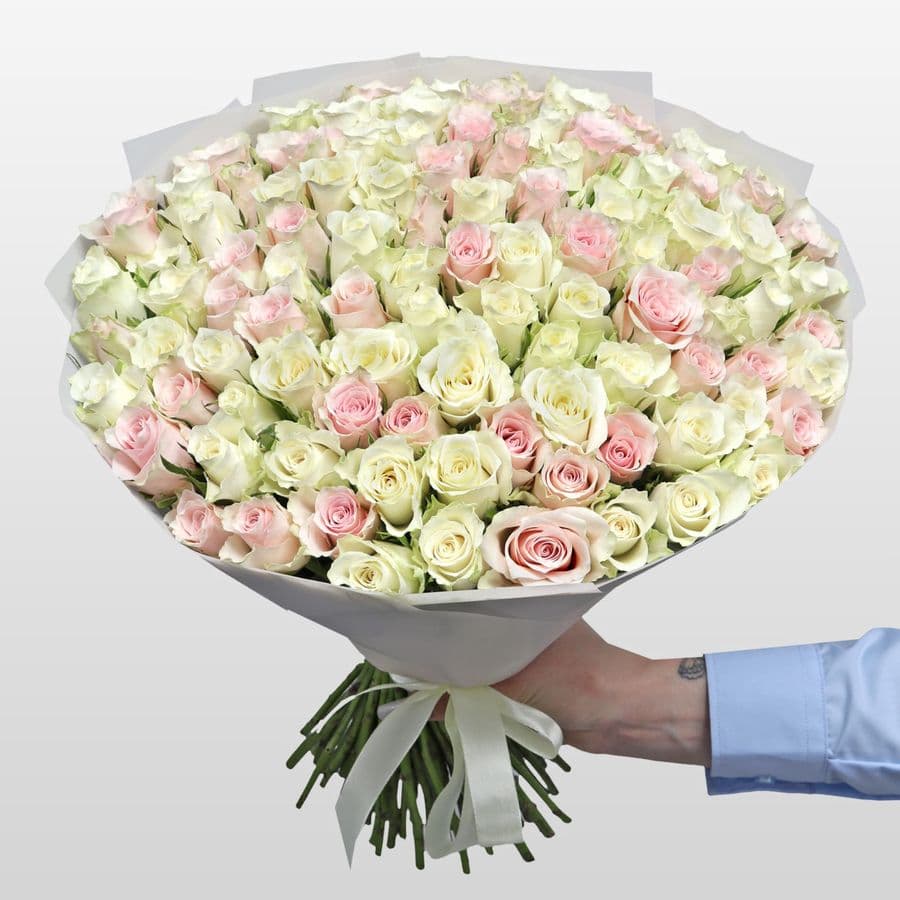 Букет Роз Кения 101 шт «Сердце Принцессы»