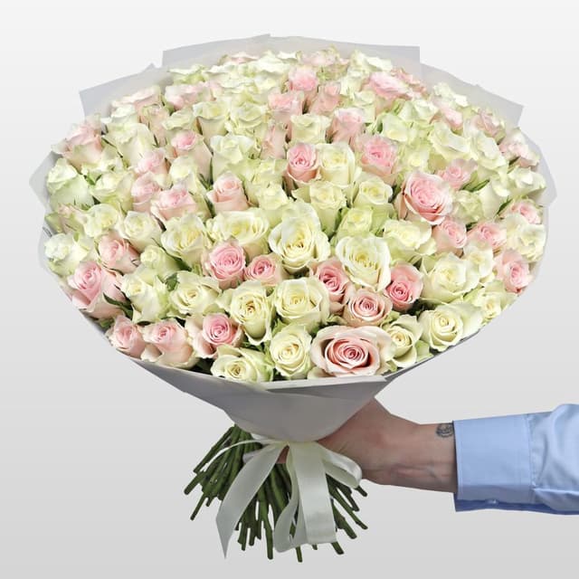 Букет Роз Кения 101 шт «Сердце Принцессы»