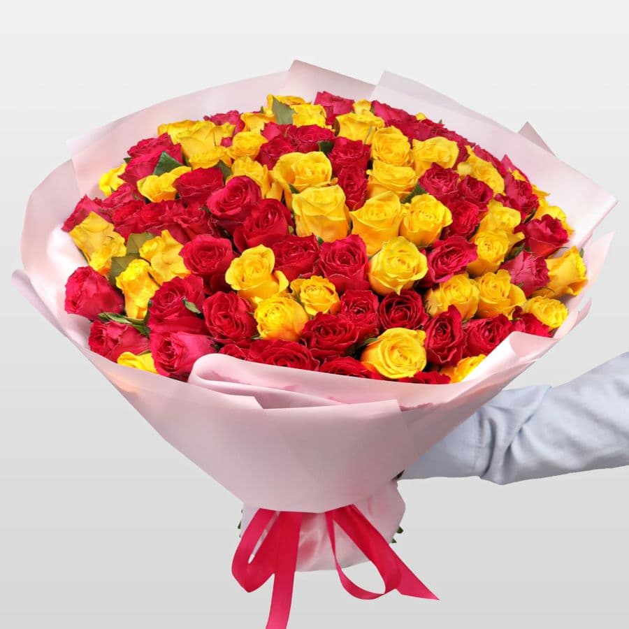 Букет Роз Кения 101 шт «Сафари эмоций»