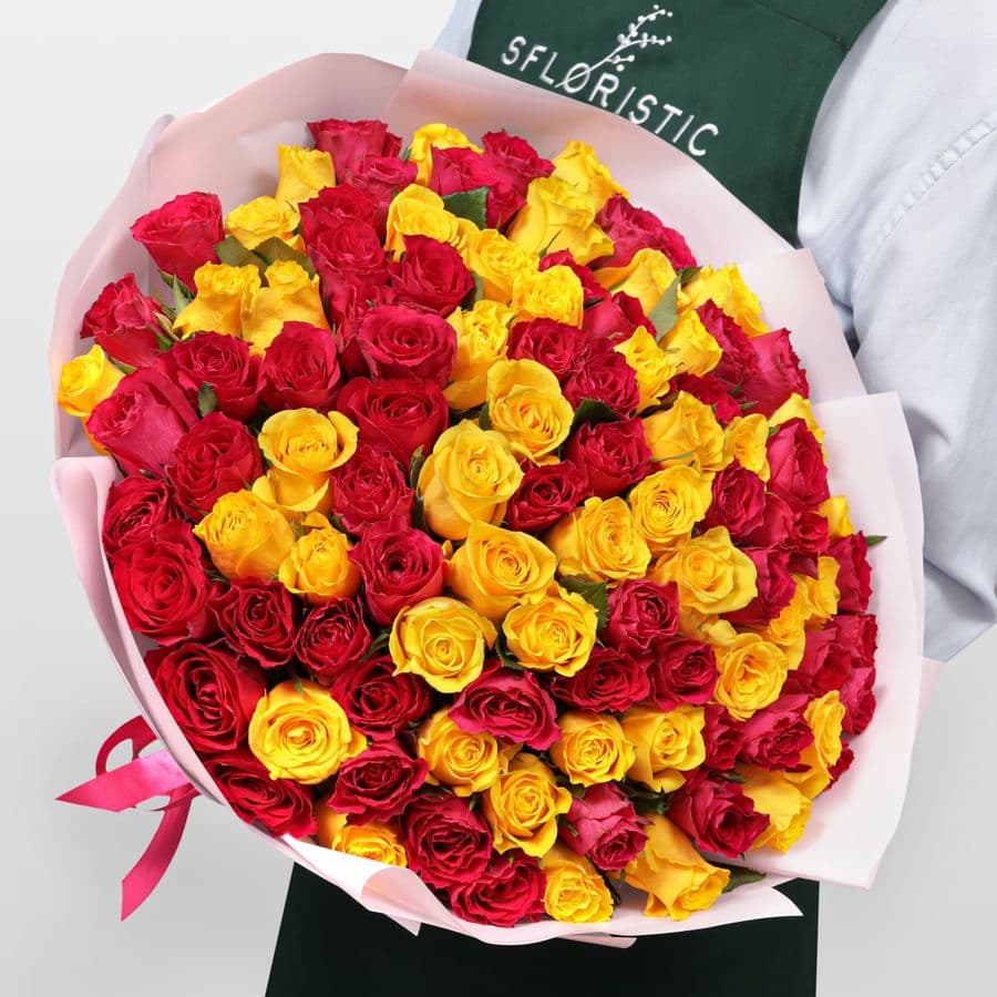 Букет Роз Кения 101 шт «Сафари эмоций»