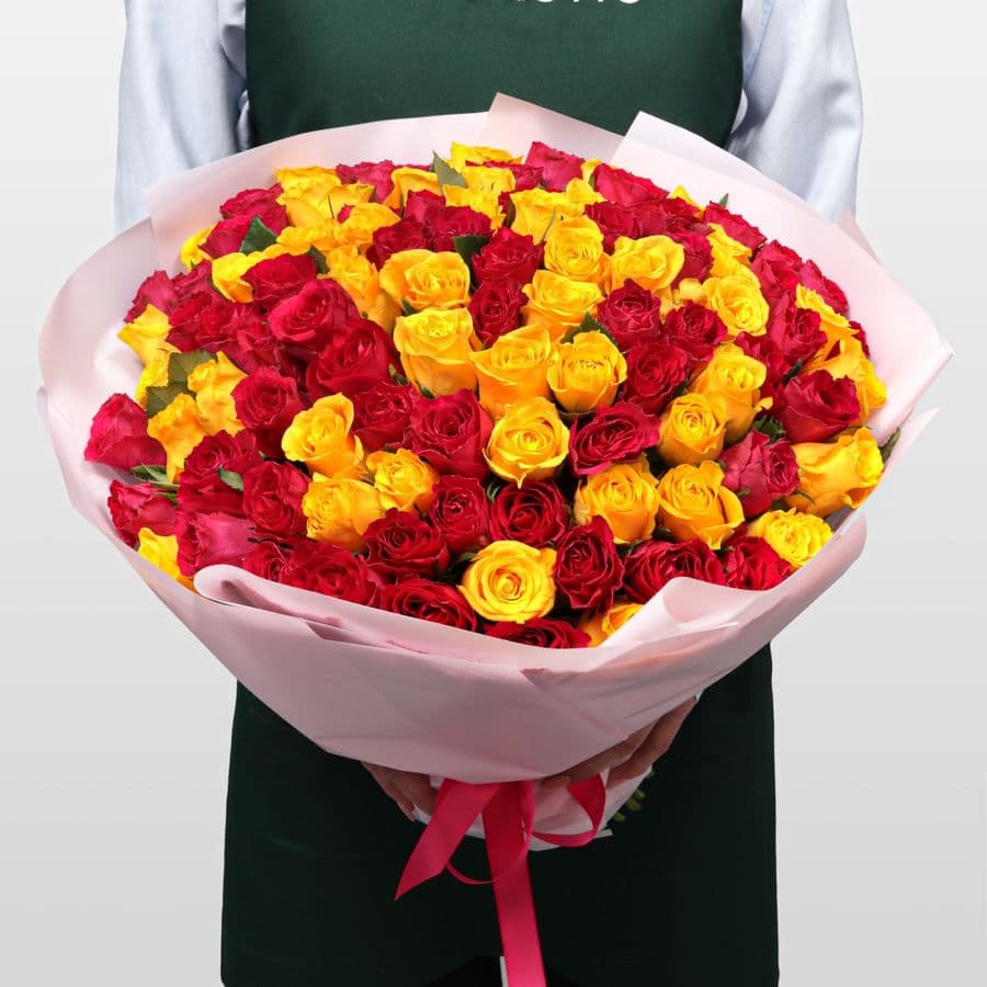 Букет Роз Кения 101 шт «Сафари эмоций»