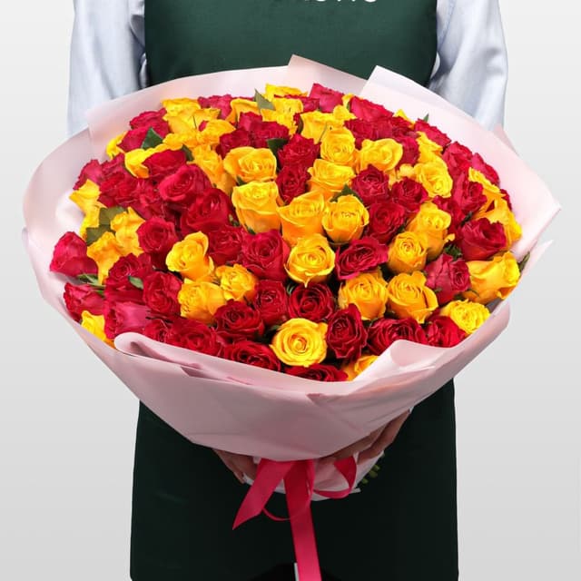 Букет Роз Кения 101 шт «Сафари эмоций»