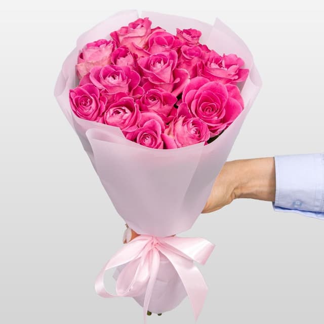 Букет Роз Кения 15 шт «Сердце бьётся»