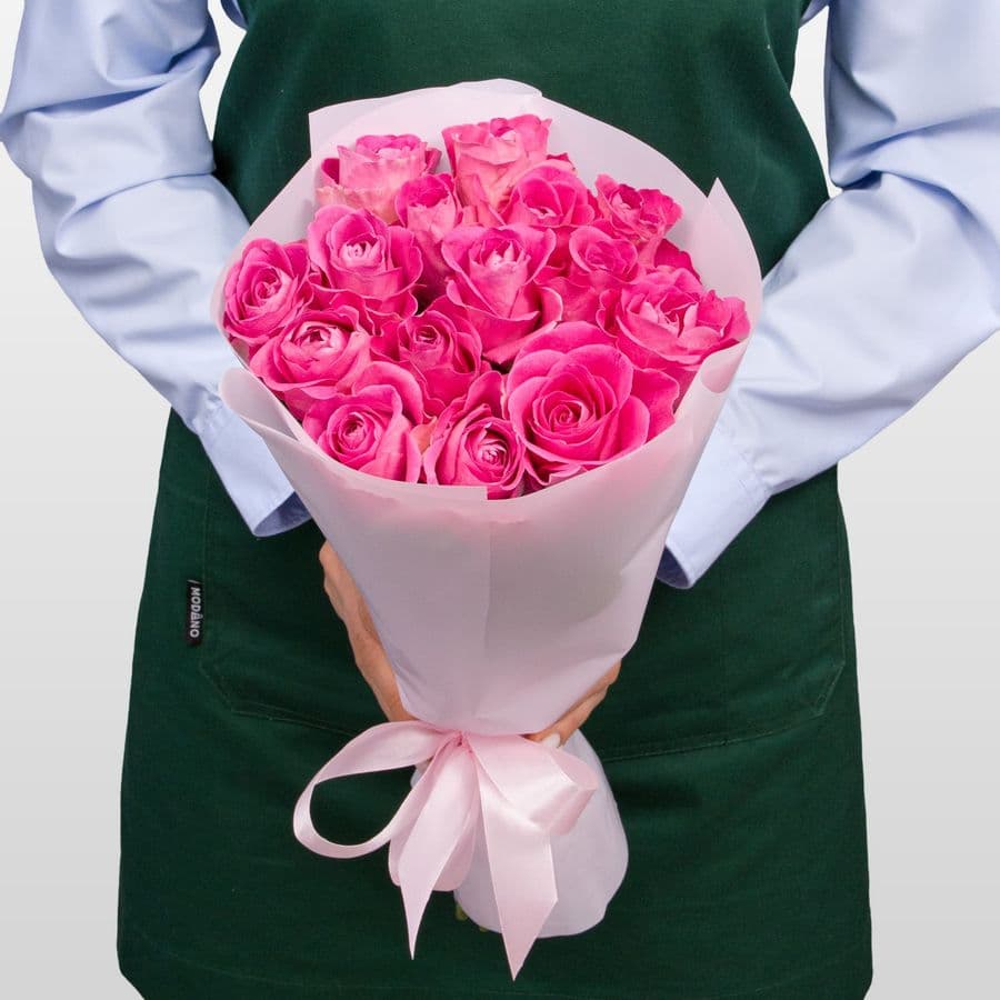 Букет Роз Кения 15 шт «Сердце бьётся»