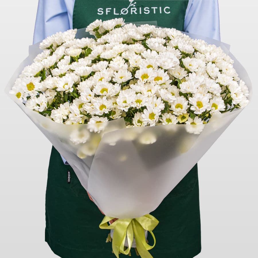 Букет Хризантем Сантини «Нежный день»