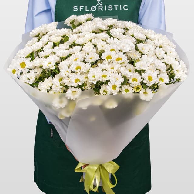 Букет Хризантем Сантини «Нежный день»