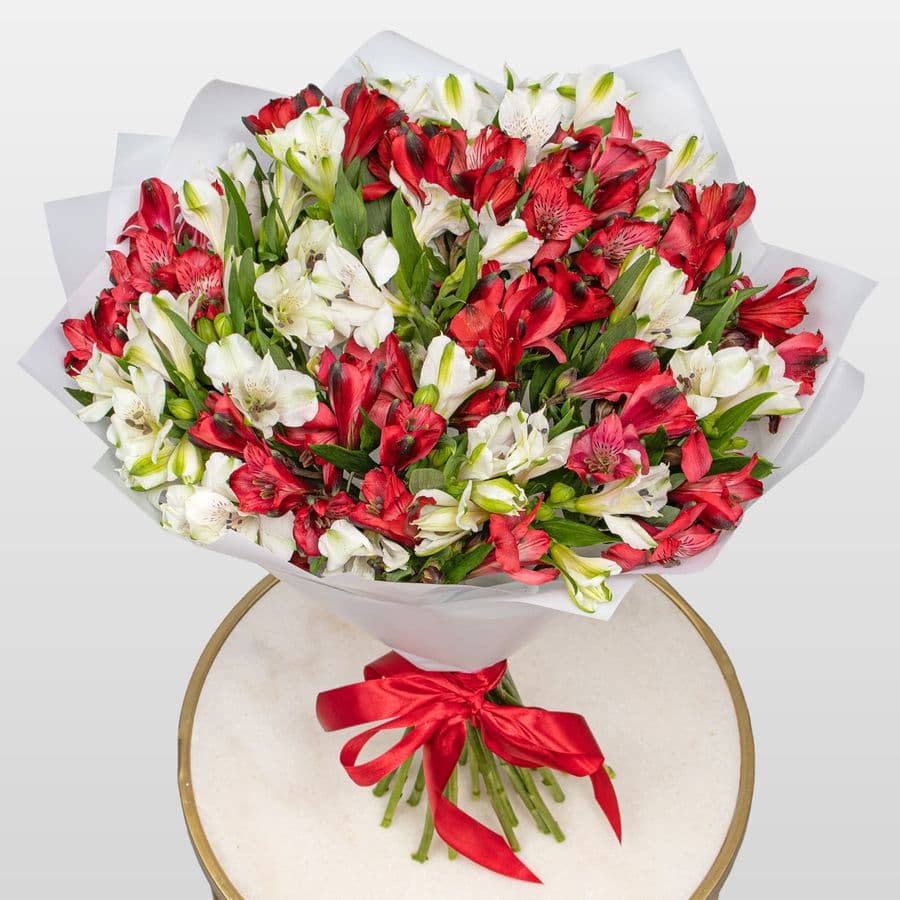 Букет Альстромерий «Клубничный Йогурт»