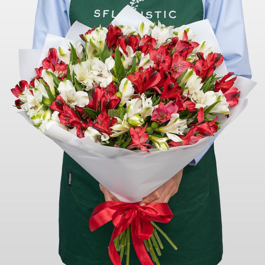 Букет Альстромерий «Клубничный Йогурт»