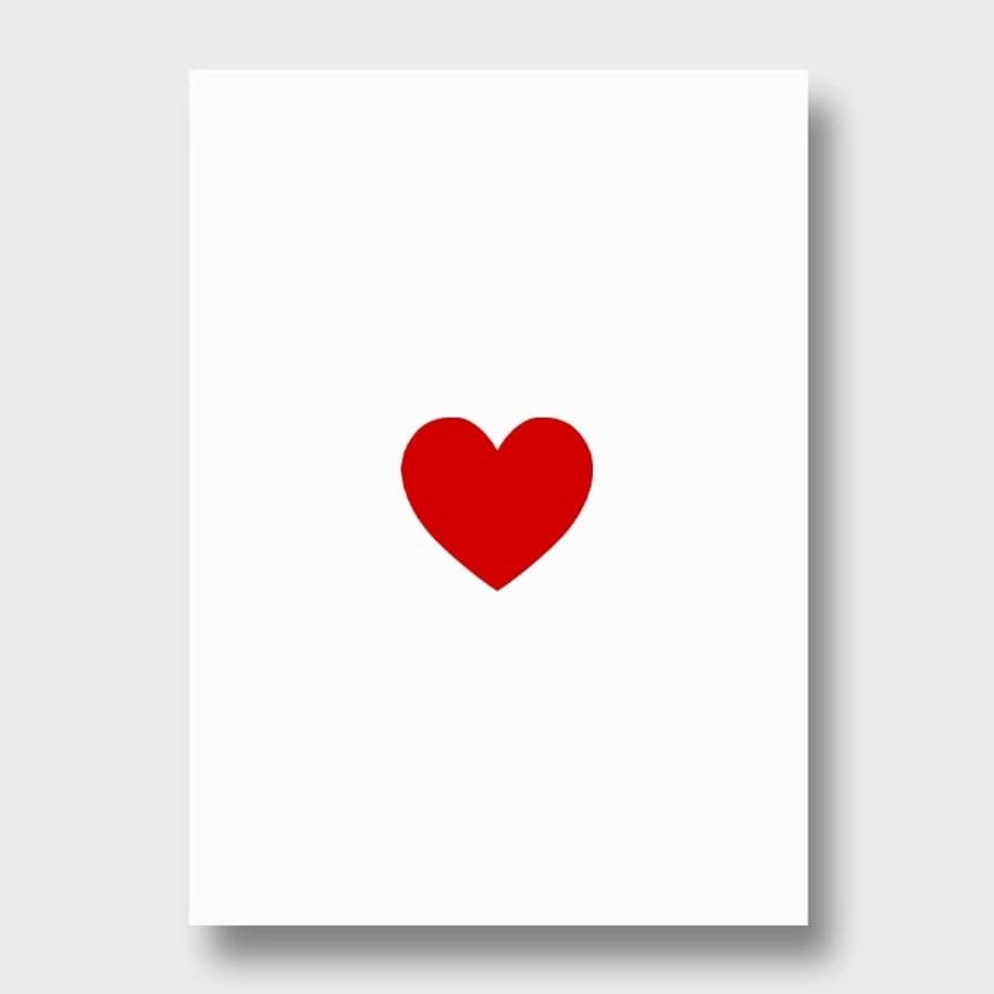 Открытка «Красное сердечко»