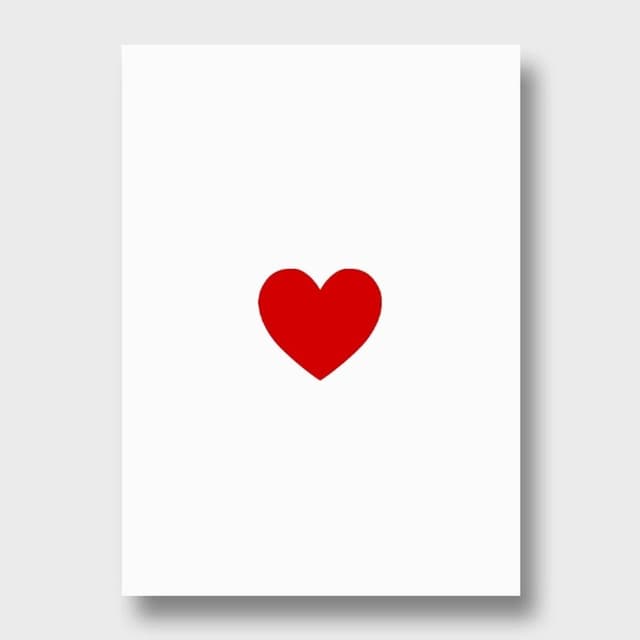 Открытка «Красное сердечко»
