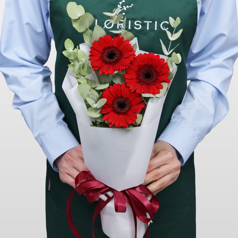 Букет из Гермини и Эвкалипта «Энергия цвета»