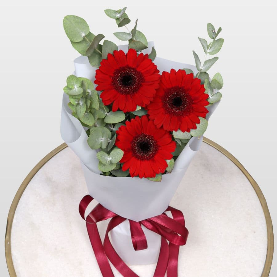 Букет из Гермини и Эвкалипта «Энергия цвета»