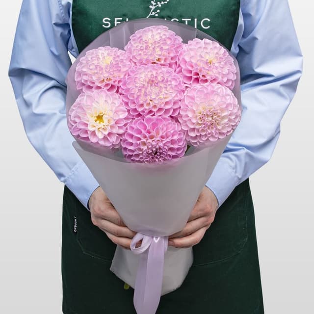 Букет из Георгин «Сладкий румянец»