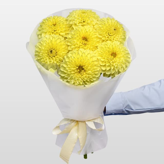 Букет из Георгин «Лимонный Бриз»