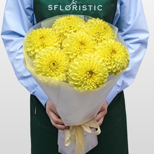 Букет из Георгин «Лимонный Бриз»