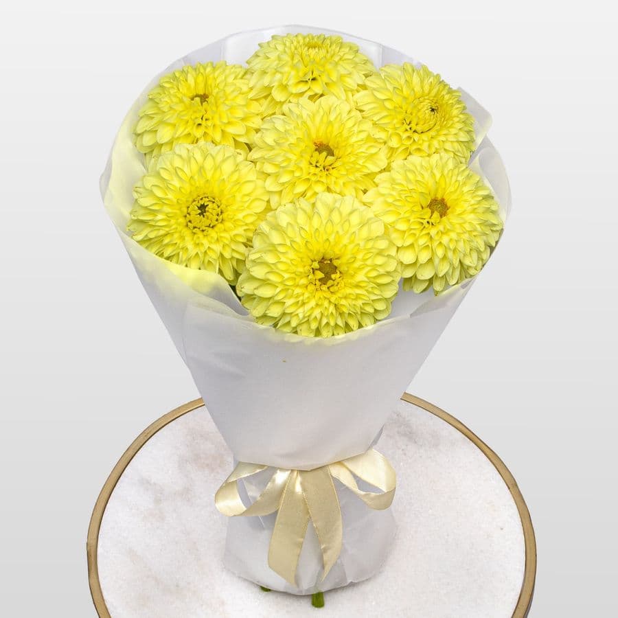 Букет из Георгин «Лимонный Бриз»