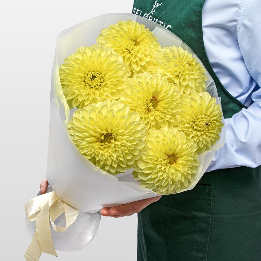 Букет из Георгин «Лимонный Бриз»