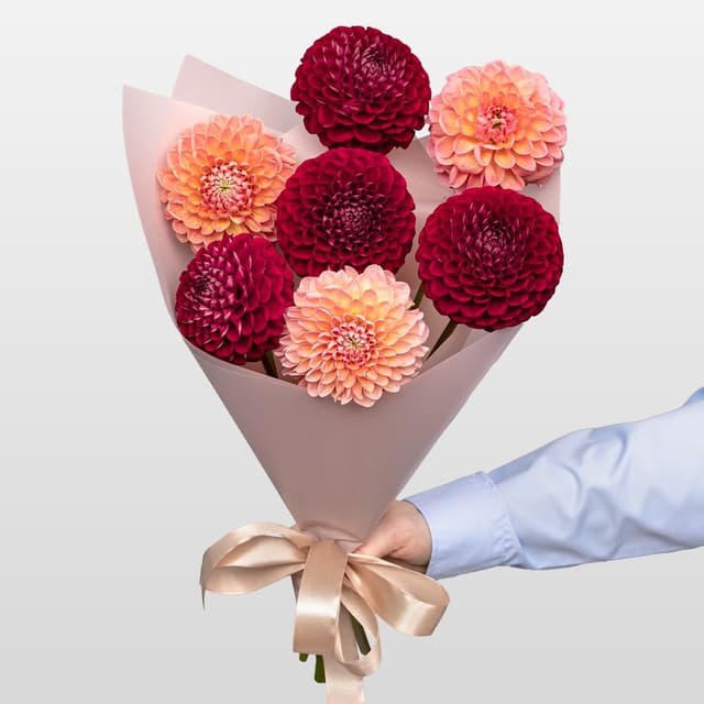 Букет из Георгин «Имбирный Глинтвейн»