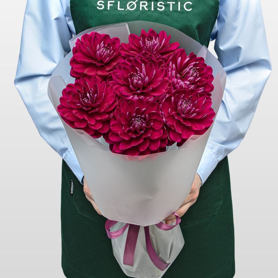 Букет из Георгин «Драгоценный Аметист»