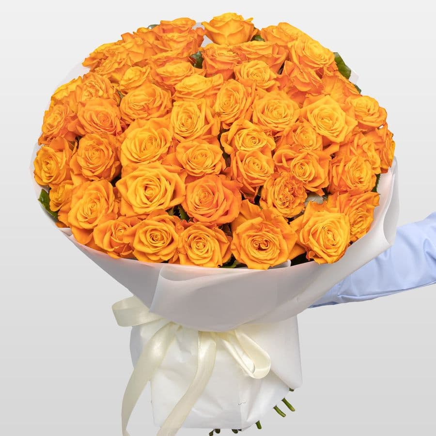 Букет из Роз Элиганс 51 шт «Яркое Восхищение»