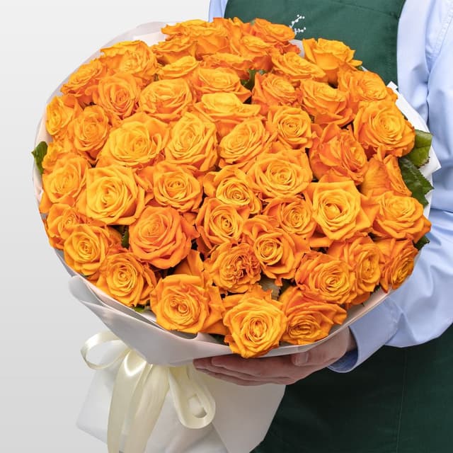 Букет из Роз Элиганс 51 шт «Яркое Восхищение»