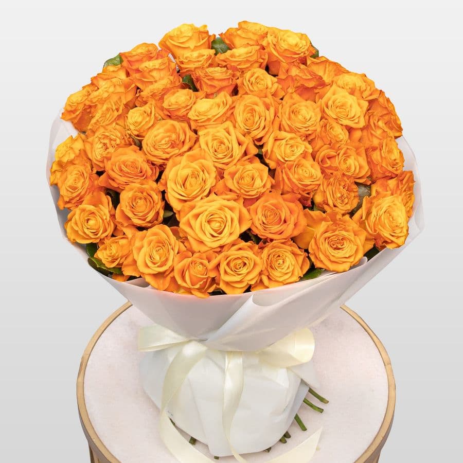 Букет из Роз Элиганс 51 шт «Яркое Восхищение»