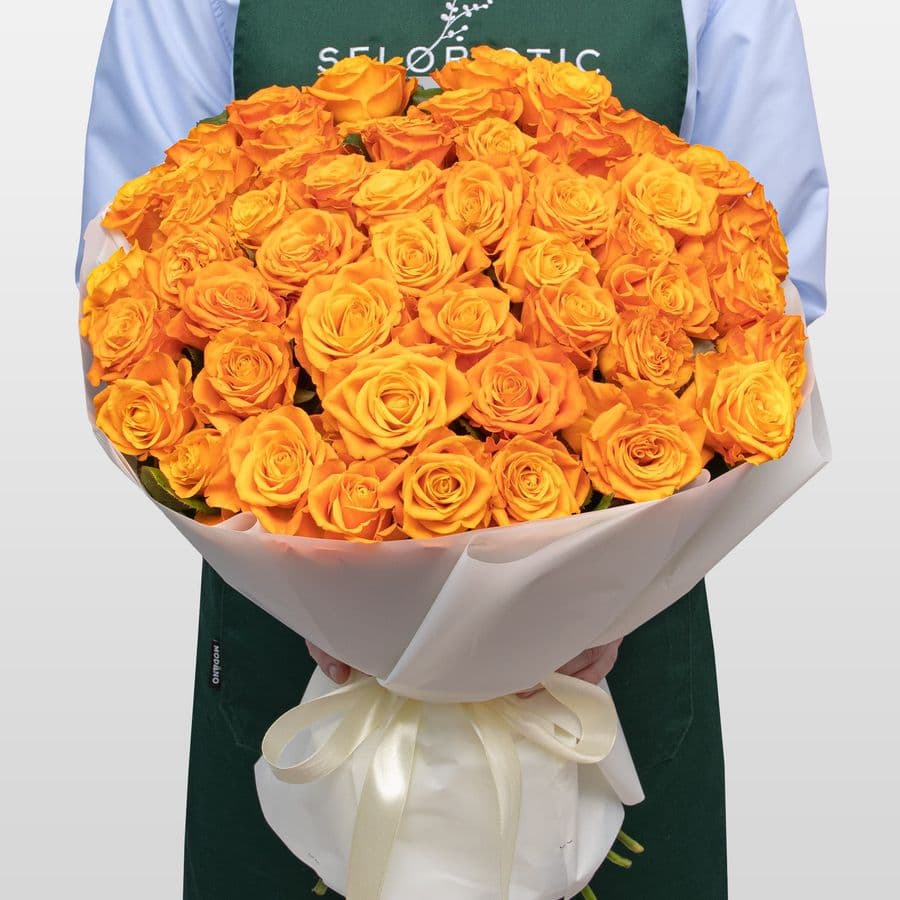 Букет из Роз Элиганс 51 шт «Яркое Восхищение»