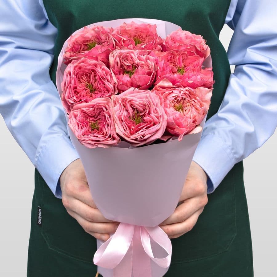 Букет из Пионовидных Роз Риджентс Парк 9 шт «Цветок Афродиты»