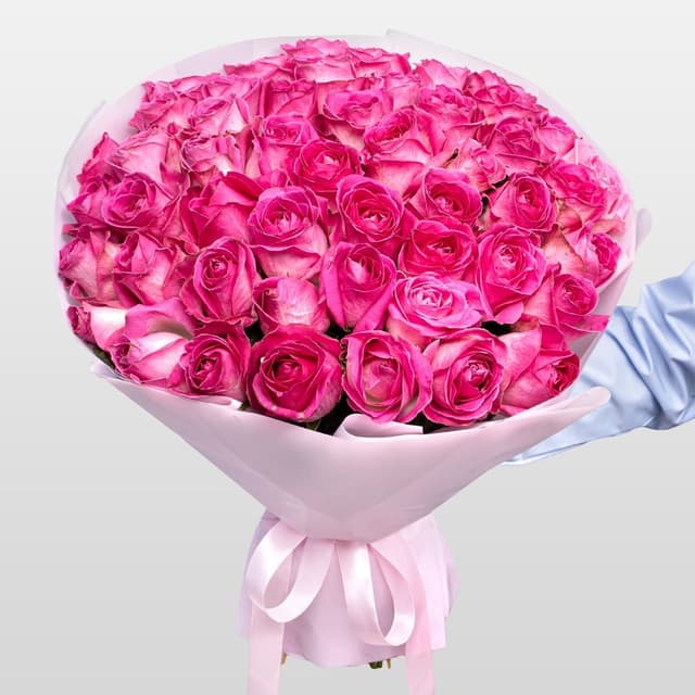 Букет из Роз Либерти 51 шт «Великая Страсть»