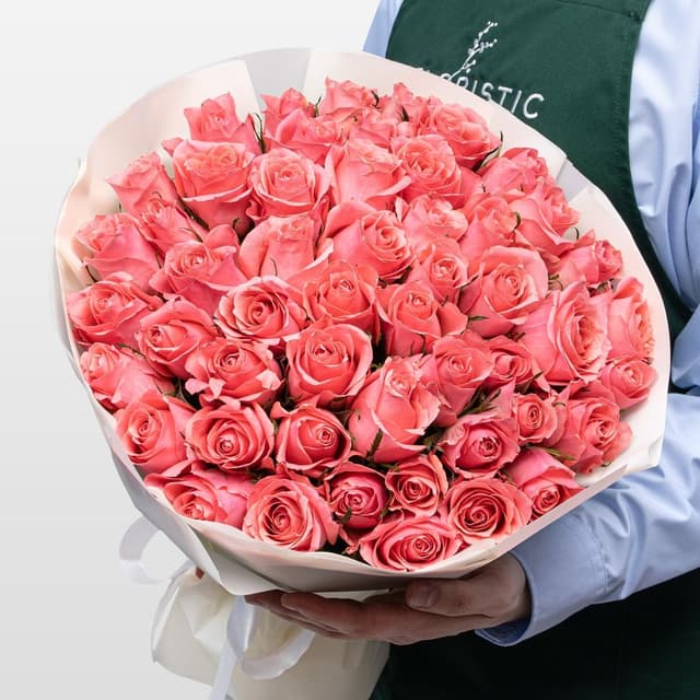 Букет Роз Кения 60 см 51 шт «Индийское Лето»