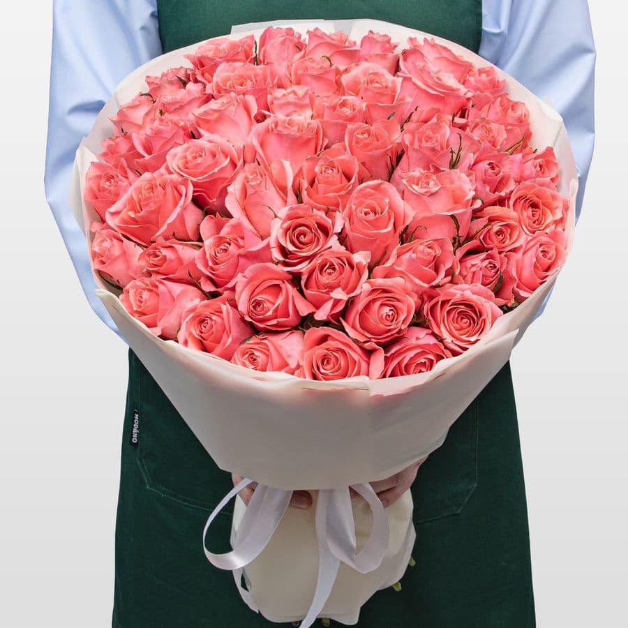 Букет Роз Кения 60 см 51 шт «Индийское Лето»