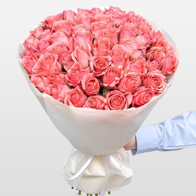 Букет Роз Кения 60 см 51 шт «Индийское Лето»