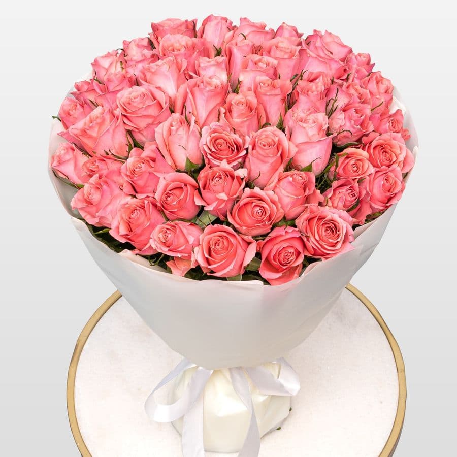 Букет Роз Кения 60 см 51 шт «Индийское Лето»