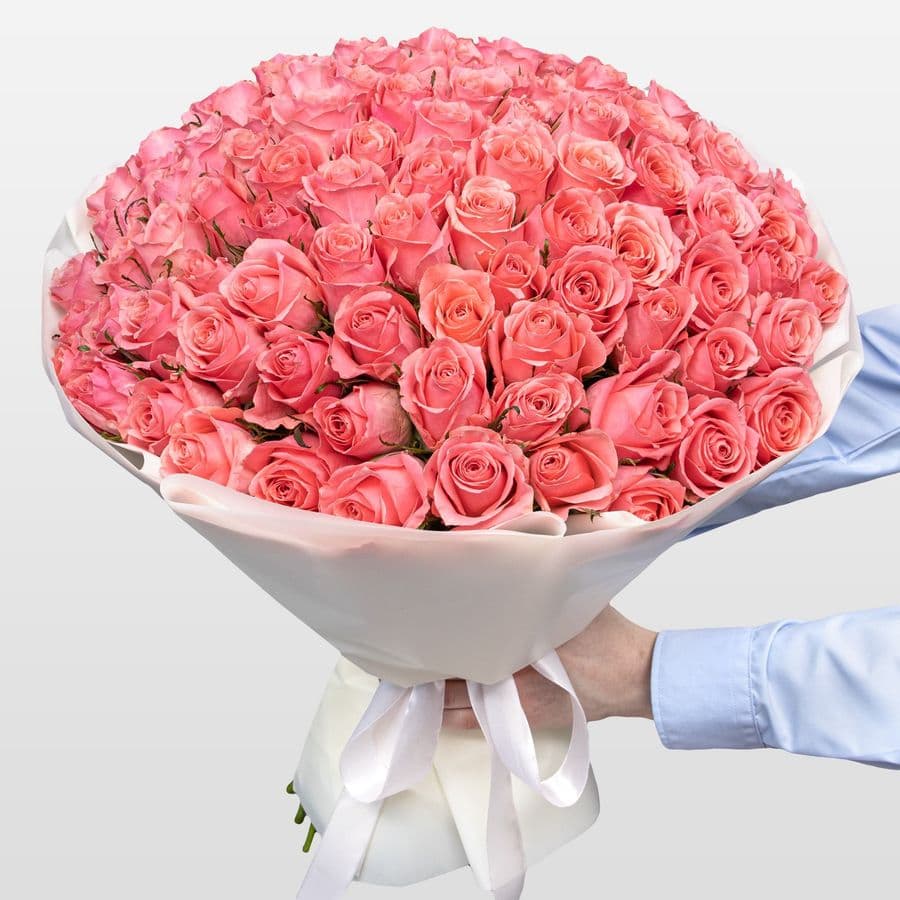 Букет Роз Кения 60 см 101 шт «Алхимия Сердца»