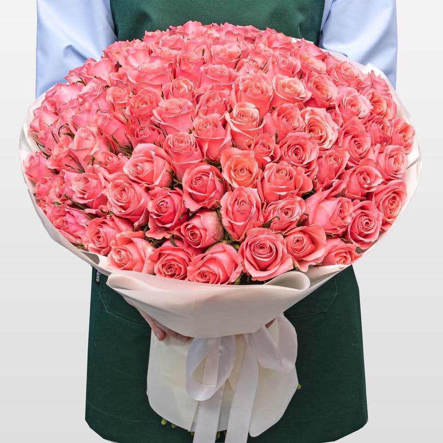 Букет Роз Кения 60 см 101 шт «Алхимия Сердца»