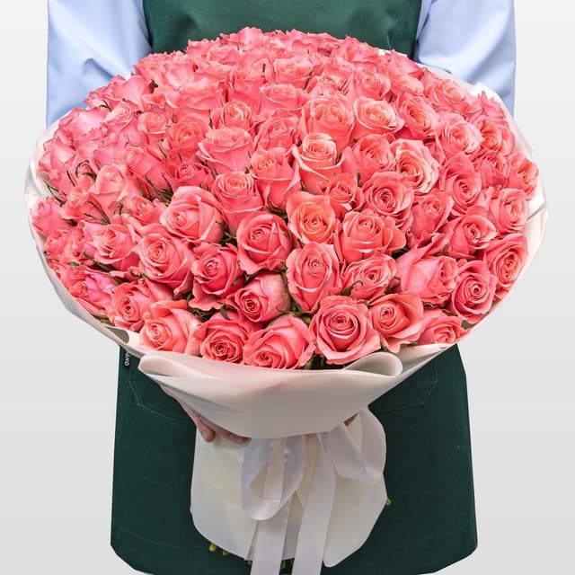 Букет Роз Кения 60 см 101 шт «Алхимия Сердца»