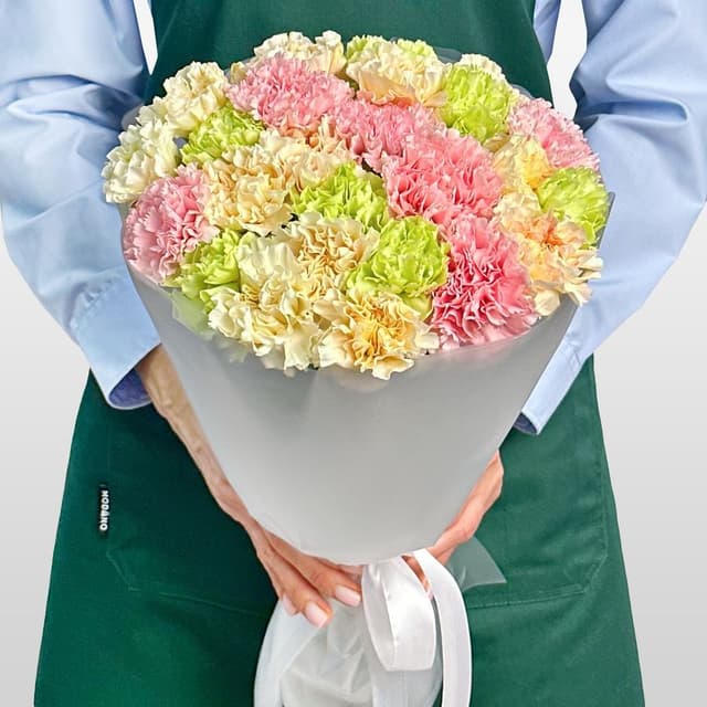 Букет из Гвоздик 25 шт «Фруктовое Драже»