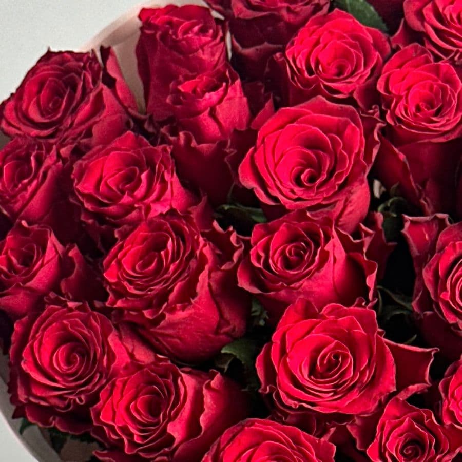 Букет из красных Роз 80 см 25 шт «Секрет Сердца»