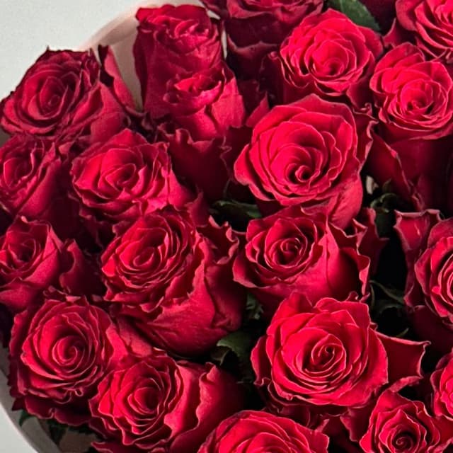 Букет из красных Роз 80 см 25 шт «Секрет Сердца»